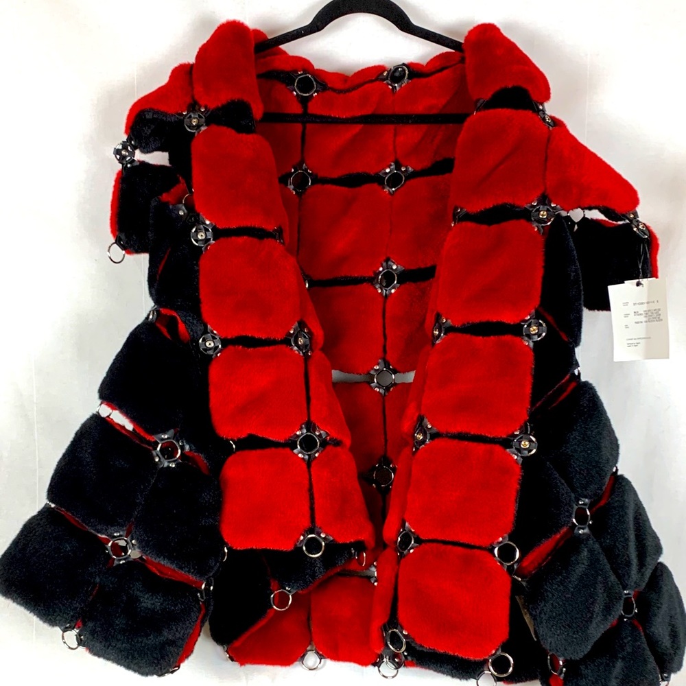 NWT Comme des Garçons faux fur reversible coat